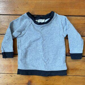 Monica + Andy Grey Crew Neck Baby Sweatshirt - 6-9 Months